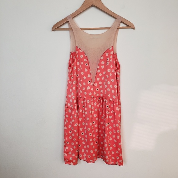 KIMCHI BLUE illusion mesh floral dress - Picture 6 of 8